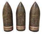 A group of bullets with pointed tip  Description automatically generated
